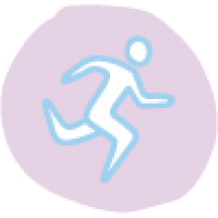 Joggensymbol als gezeichnetes Icon Sport als Wohlfühltippp für Schwangere